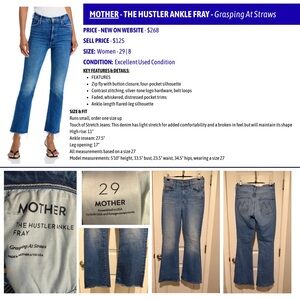 Mother Women's Blue Ankle Fray Jeans - Grasping At Straws